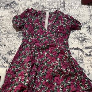 SHEIN Floral Dress in Pink and Green